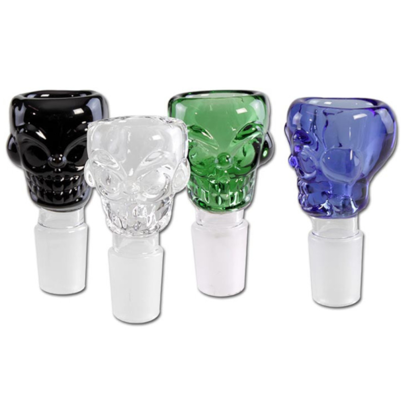 [21723-2] GLAS Steckkopf Skull, 18.8er (Grün)