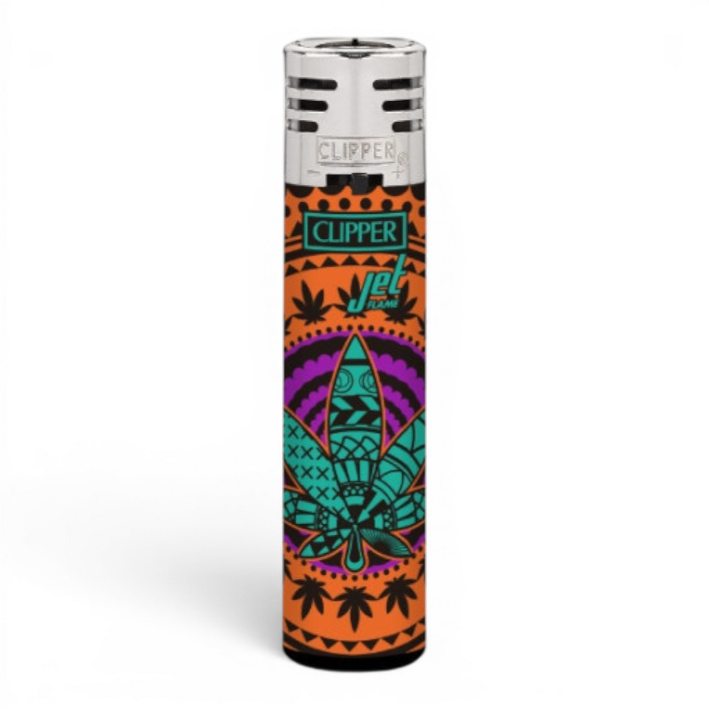 CLIPPER CLASSIC Large Jet Flame Mandala Leaves
