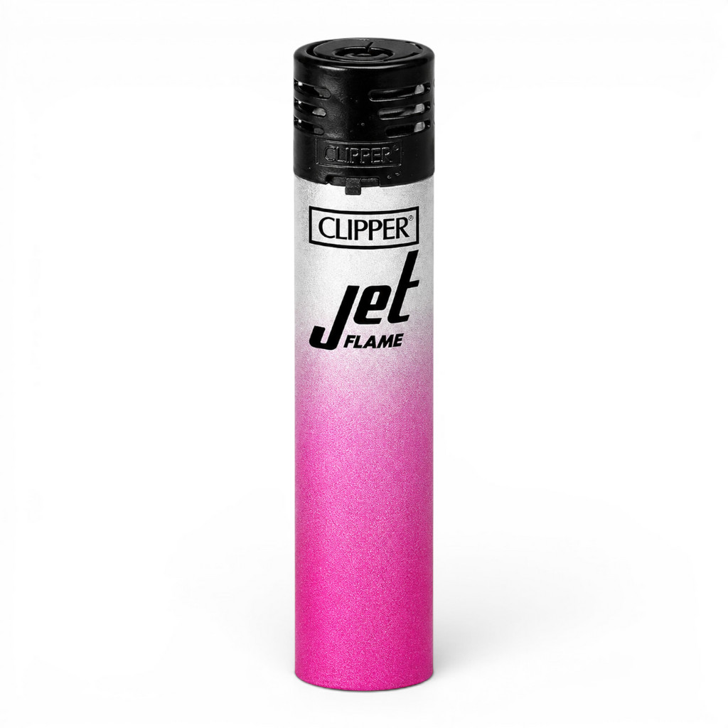 [20801-3] CLIPPER CLASSIC Large Jet Flame Silver Gradient (Pink)