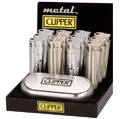 CLIPPER CLASSIC Metal Large Jet Flame Silver