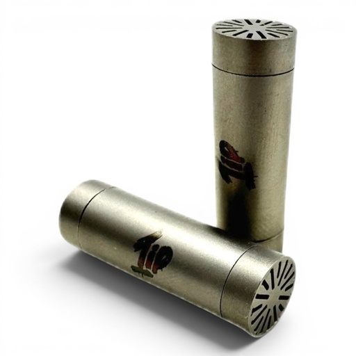 1Tip - Aktivkohlefilter aus Edelstahl 9mm - Wiederverwendbar - Silber