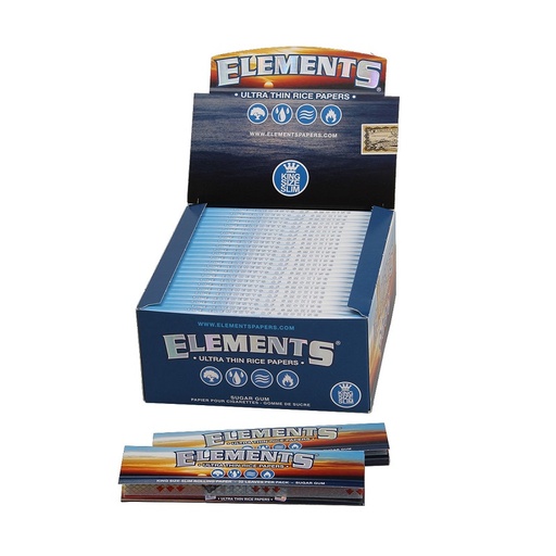 ELEMENTS - BLUE - King Size Slim Papers