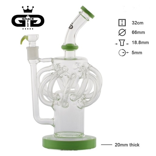 Grace Glass - Recycler Glasbong für Kräuter