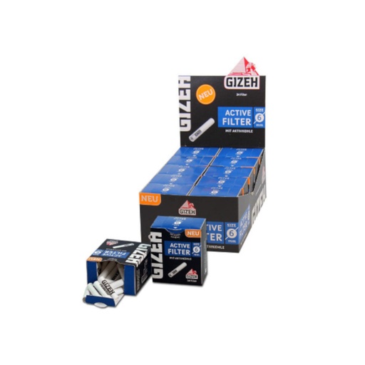 GIZEH - ACTIVE FILTER / 6MM - 34 Aktivkohlefilter