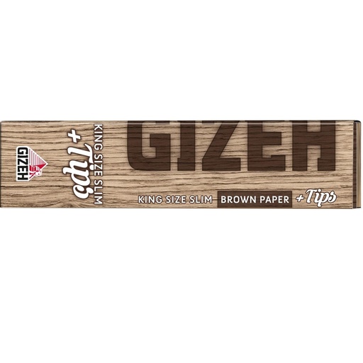 GIZEH - Brown King Size Slim Papers + Tips
