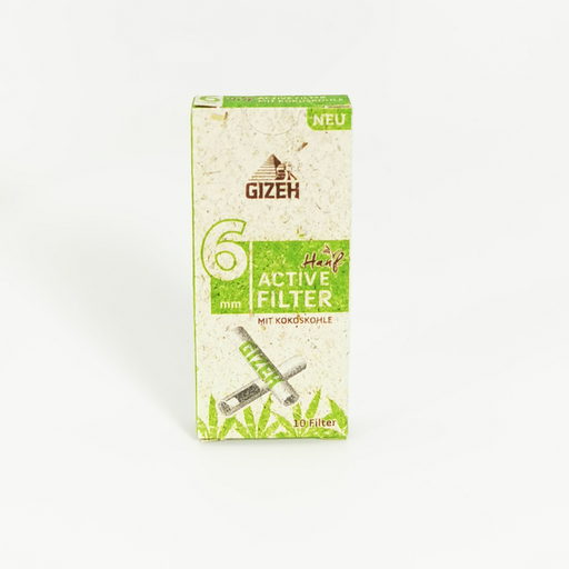 GIZEH - ACTIVE FILTER / BIO-HANF & GRAS - 10 Aktivkohlefilter