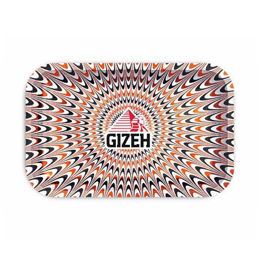 GIZEH - Rolling Tray "Trippy" Red-White M