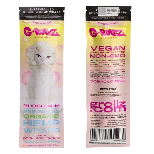 G-ROLLZ - BUBBLEGUM - Organic Hemp Wraps