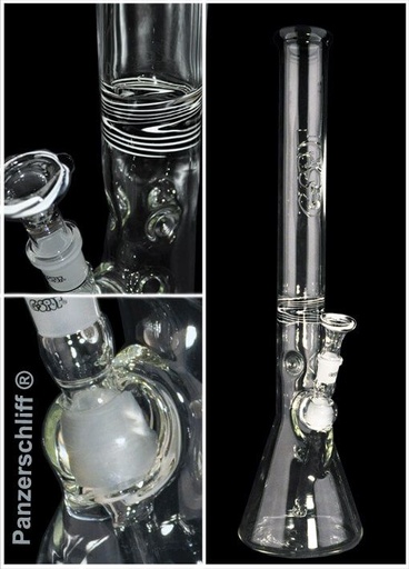 G-SPOT - Beakerbong Ice Farbdesign Ringe schwarz - 3-teilig mit Panzerschliff
