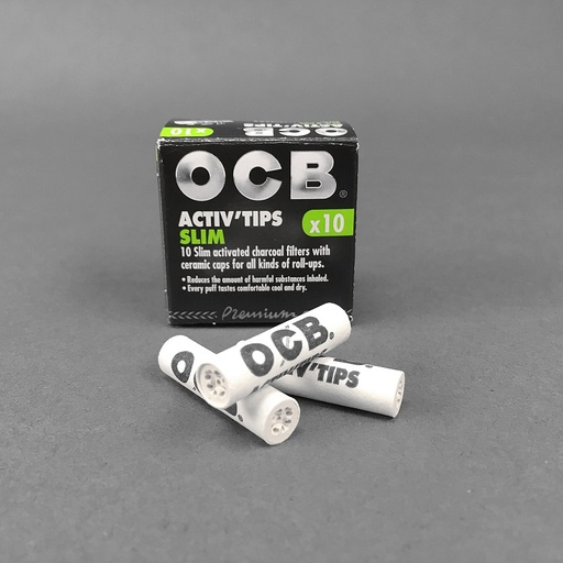 OCB - ACTIV'TIPS SLIM - 10 Aktivkohlefilter