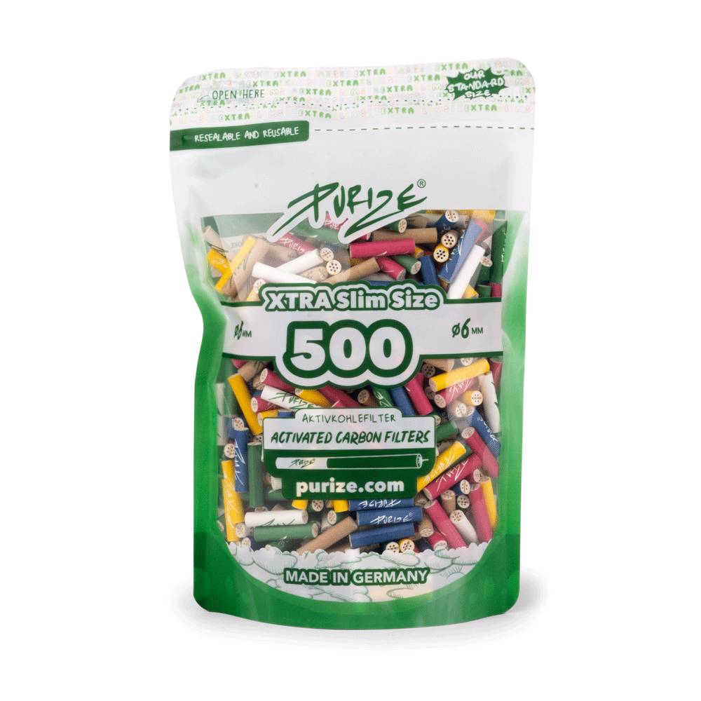 PURIZE - XTRA Slim /  Multicolor Doypack - 500 Aktivkohlefilter