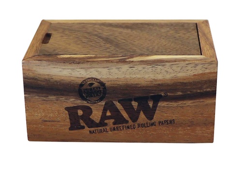 RAW - Holzbox aus Akazienholz mit Schiebedeckel klein