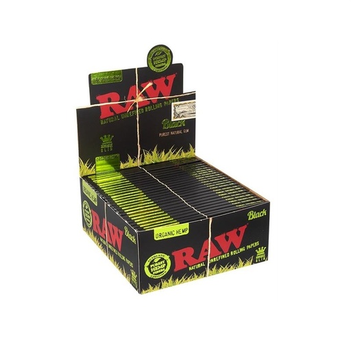 RAW - BLACK / ORGANIC HEMP - King Size Slim Papers
