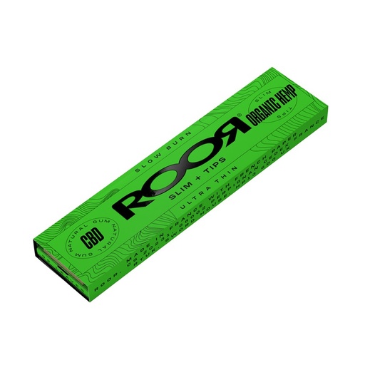 ROOR - ORGANIC HEMP - King Size Slim Papers + Tips