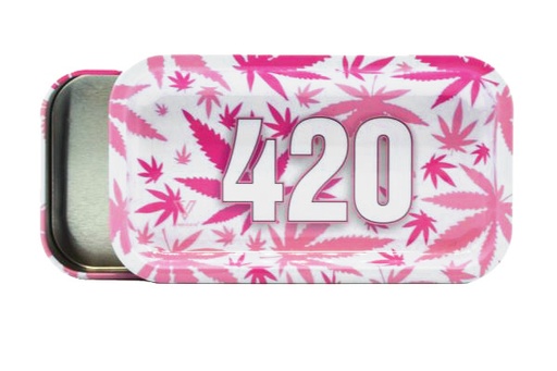 V Syndicate - Syndicase 2.0 Metalldose mit Drehtablett im Deckel - 2in1 "420 Pink"