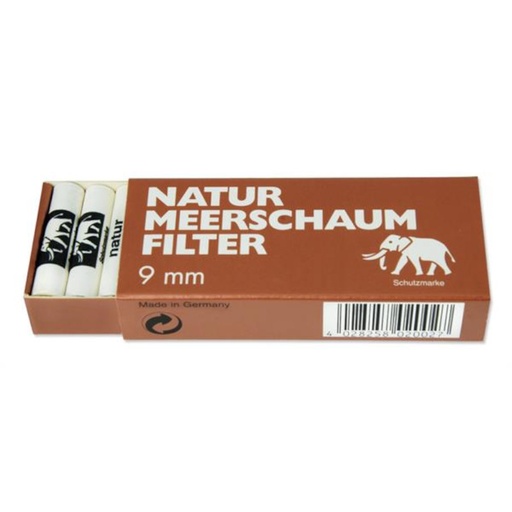 White Elephant Pfeifenfilter Meerschaum 9mm, 20 Stück
