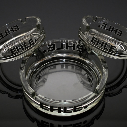 EHLE - Glas Aschenbecher Logo