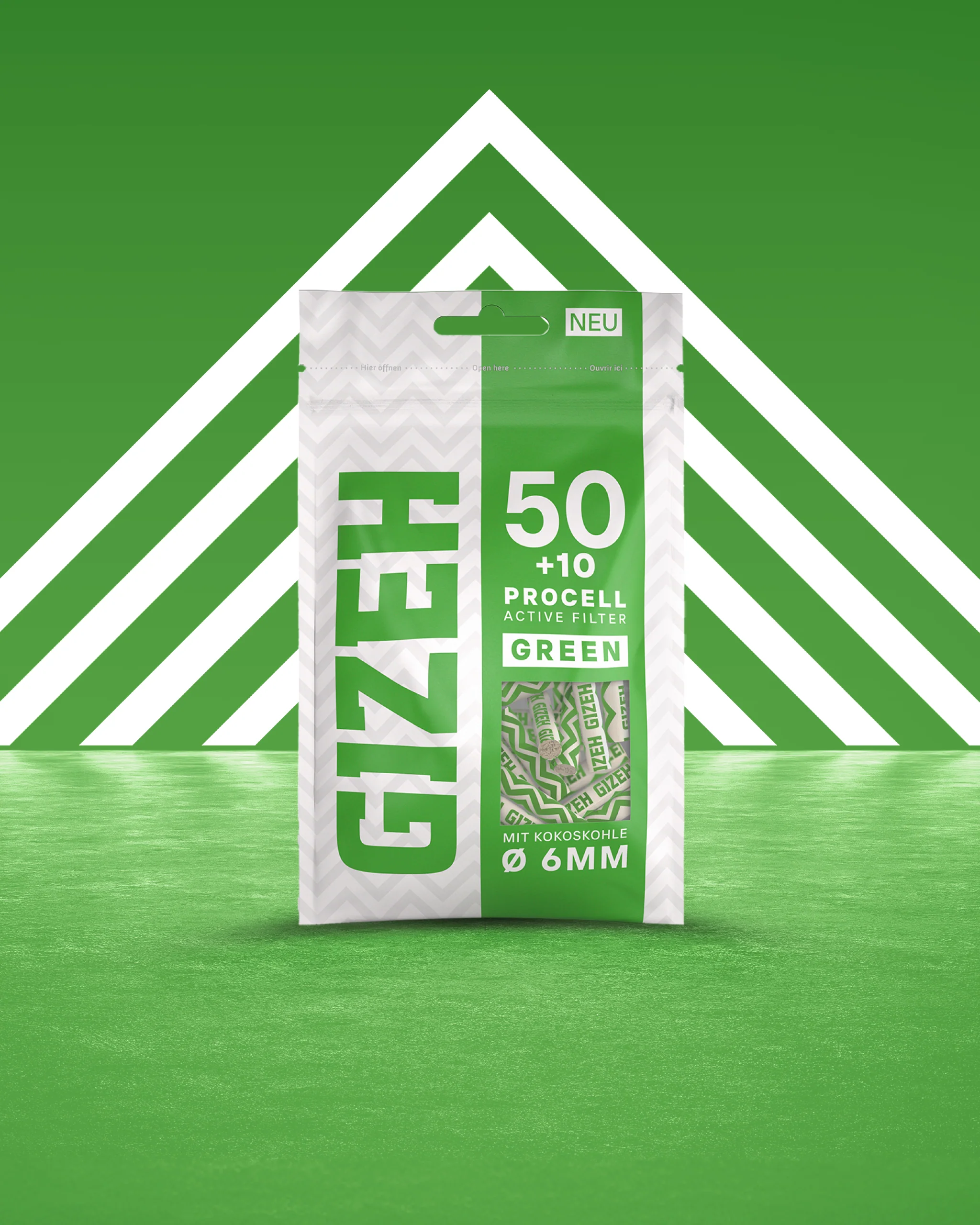 GIZEH - Active Filter Procell 6mm 50er + 10 Pack